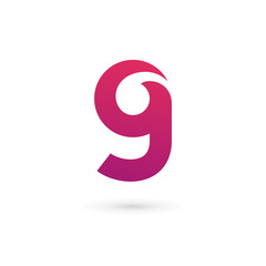 Letter G number 9 logo icon design template elements