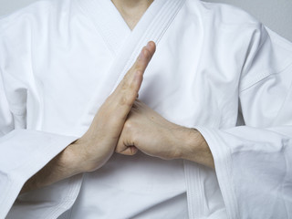 Karate Kampfsport Handfläche Faust Kraft Gruß