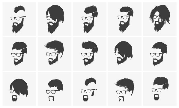 hairstyles with a beard and mustache wearing glasses full face