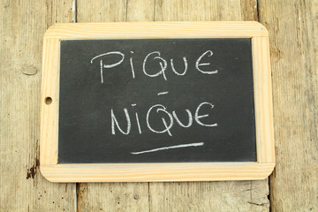 Fototapeta premium ardoise pique-nique