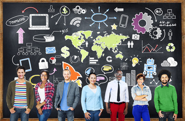 Global Business World Organization Market Commercial Concept