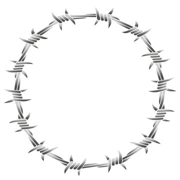Barbed Wire Round Frame