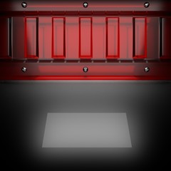 Obraz premium metal background with red glass