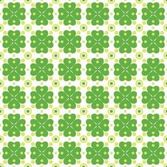 Seamless texture with clover of four leaves