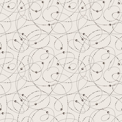 Seamless vector abstract pattern of curled lines