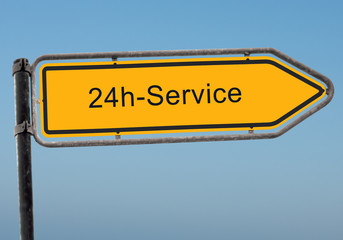 Strassenschild 38 - 24h-Service