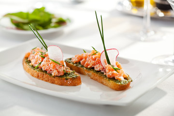 Salmon Bruschetta