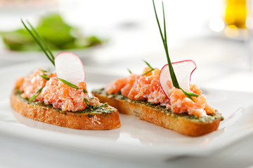 Salmon Bruschetta
