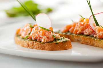Salmon Bruschetta