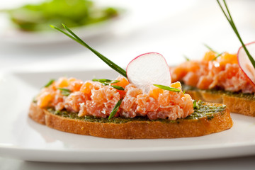 Salmon Bruschetta