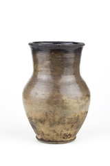 Ancient clay jug isolated