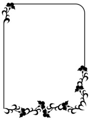 Floral frame silhouette