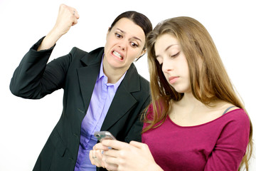 Mother willing to destroy cell phone of daughter