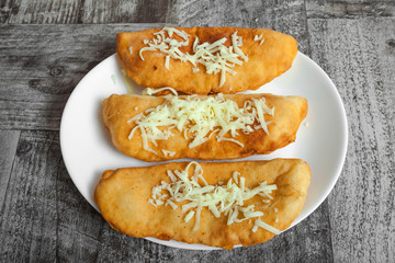 Homemade panzerotti with cheese