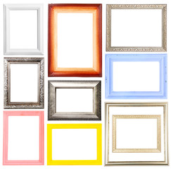 Collage of frames isolated on white