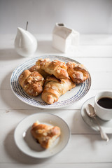 Danish croissants stuffed with marzipan