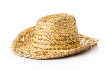 straw hat isolated on a white background