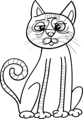 cross eyed cat coloring page