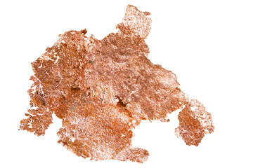 native copper isolated on white background