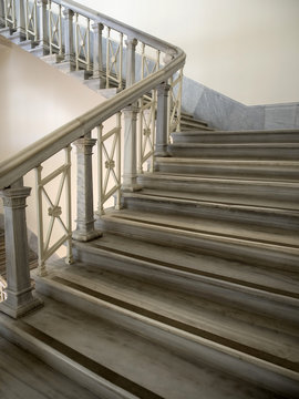Marble stairway in a old building