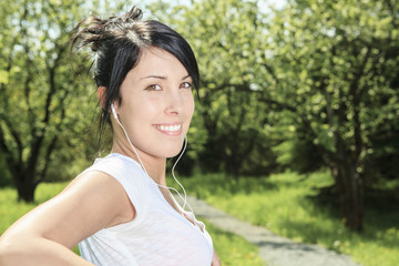 Portrait  woman outdoors