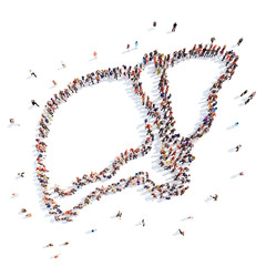 People in the form of internal organs,  liver.