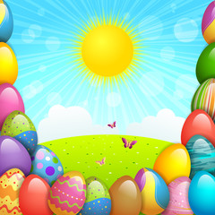 Easter eggs background