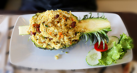 Rice with vegetables pineapple