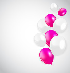 Set of Colored Balloons, Vector Illustration.