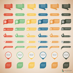 Set elements of infographics