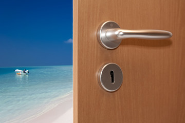 Obraz premium Raus aus dem Büroalltag