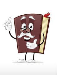 Old Book Cartoon Mascot