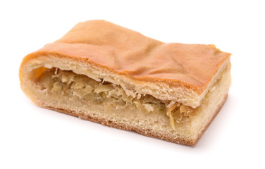 Piece of cabbage pie