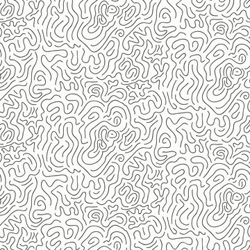 Endless black and white labyrinth background
