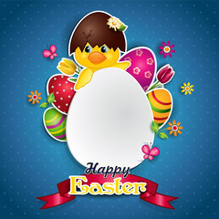 Fototapeta premium White egg and Chick