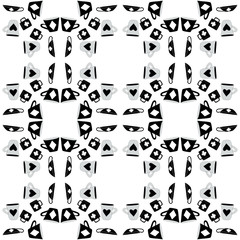 seamless ornamental pattern background -cups and suits