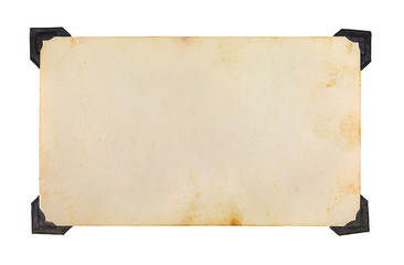 Page of vintage photo album, with photo frames