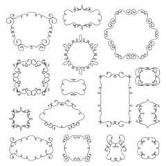 Ornamental borders and frames with swirls