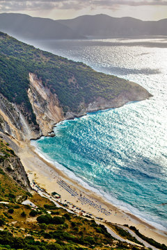 Myrtos Beach in Kefalonia with Horizon