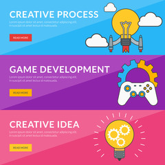 Concept for creative process, game development, creative idea