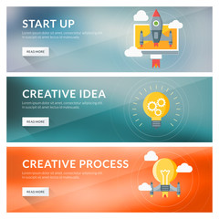Concept for start up, creative idea, creative process