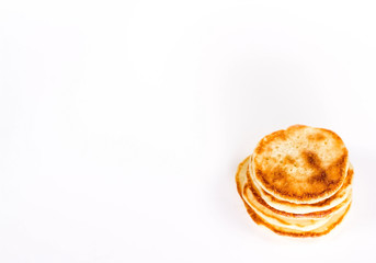 isolated stack of several pancake