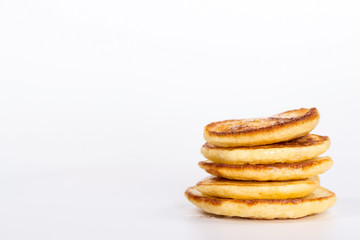 isolated stack of several pancake