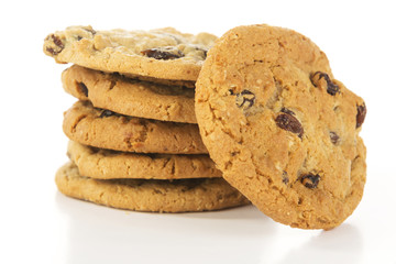 Stack of Oatmeal Raisin Cookies