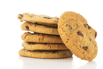 Stack of Oatmeal Raisin Cookies