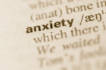 Dictionary definition of word anxiety