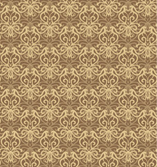 Intricate Beige and Brown Luxury Seamless Pattern
