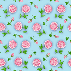 Seamless pattern with roses