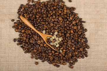 coffee beans on the background