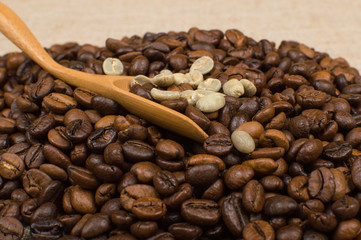 coffee beans on the background